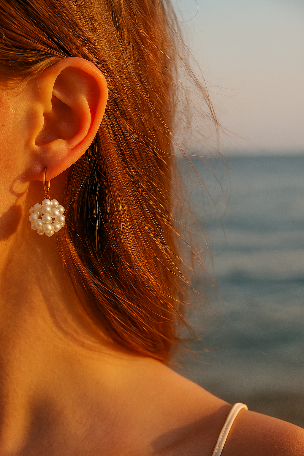 Boucles d'oreilles boule de perle