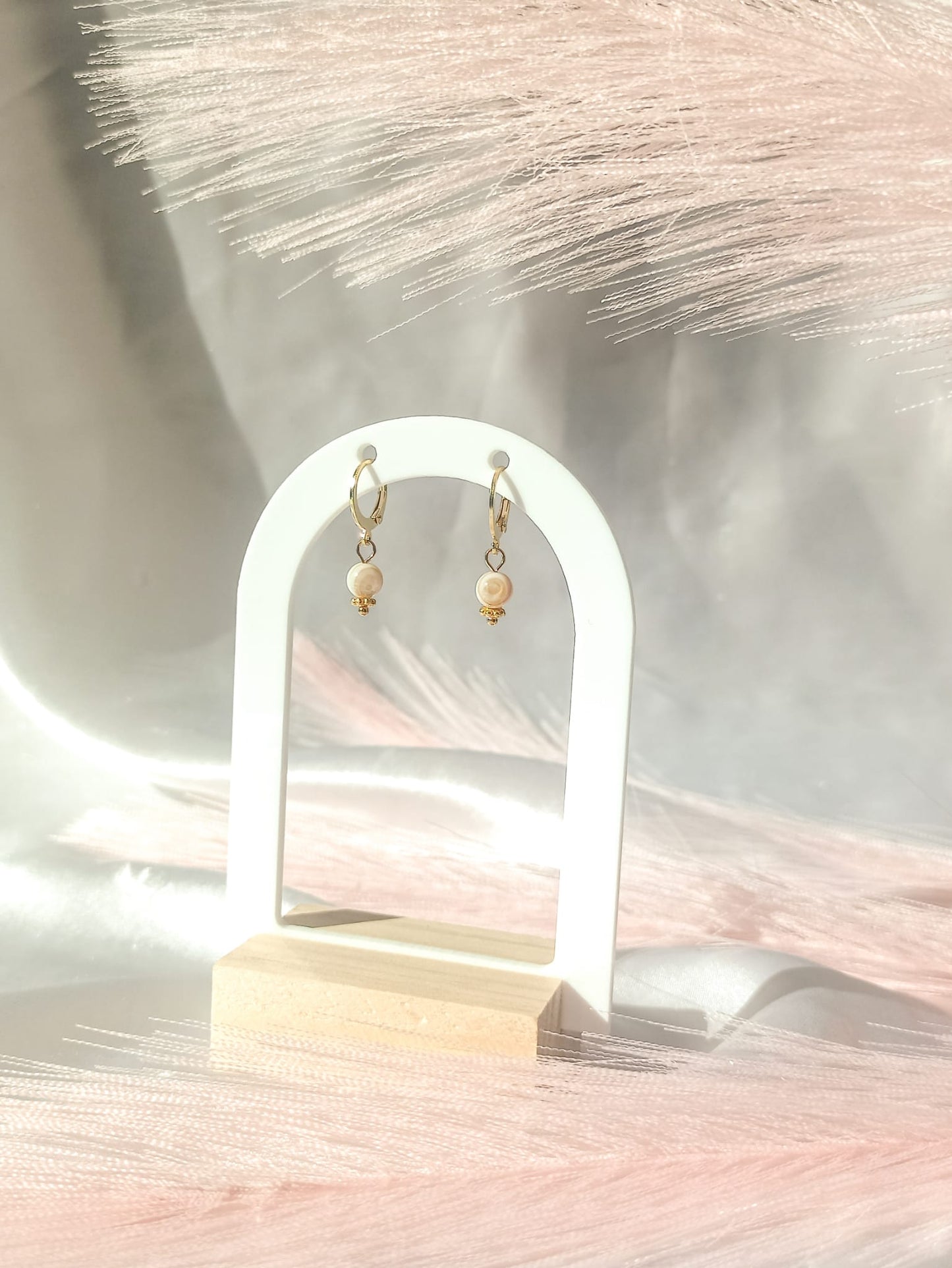Boucles d'oreilles perles d'eau douce