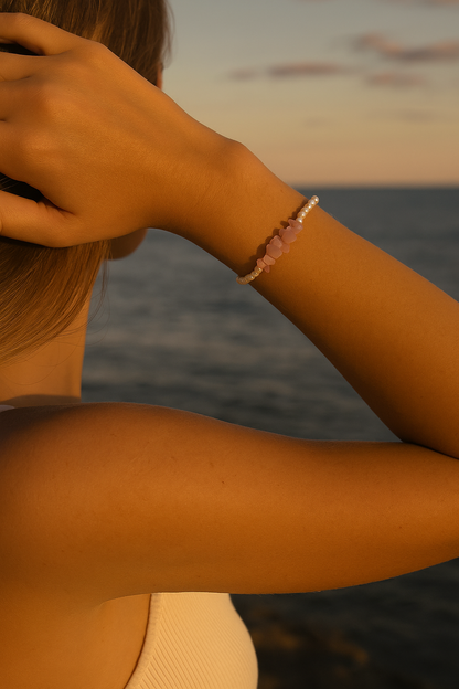 Bracelet perles et quartz