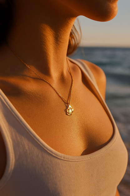 Collier fleur de monoï