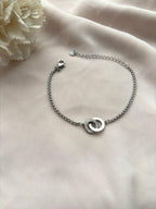 Bracelet double anneaux ~acier inoxydable~
