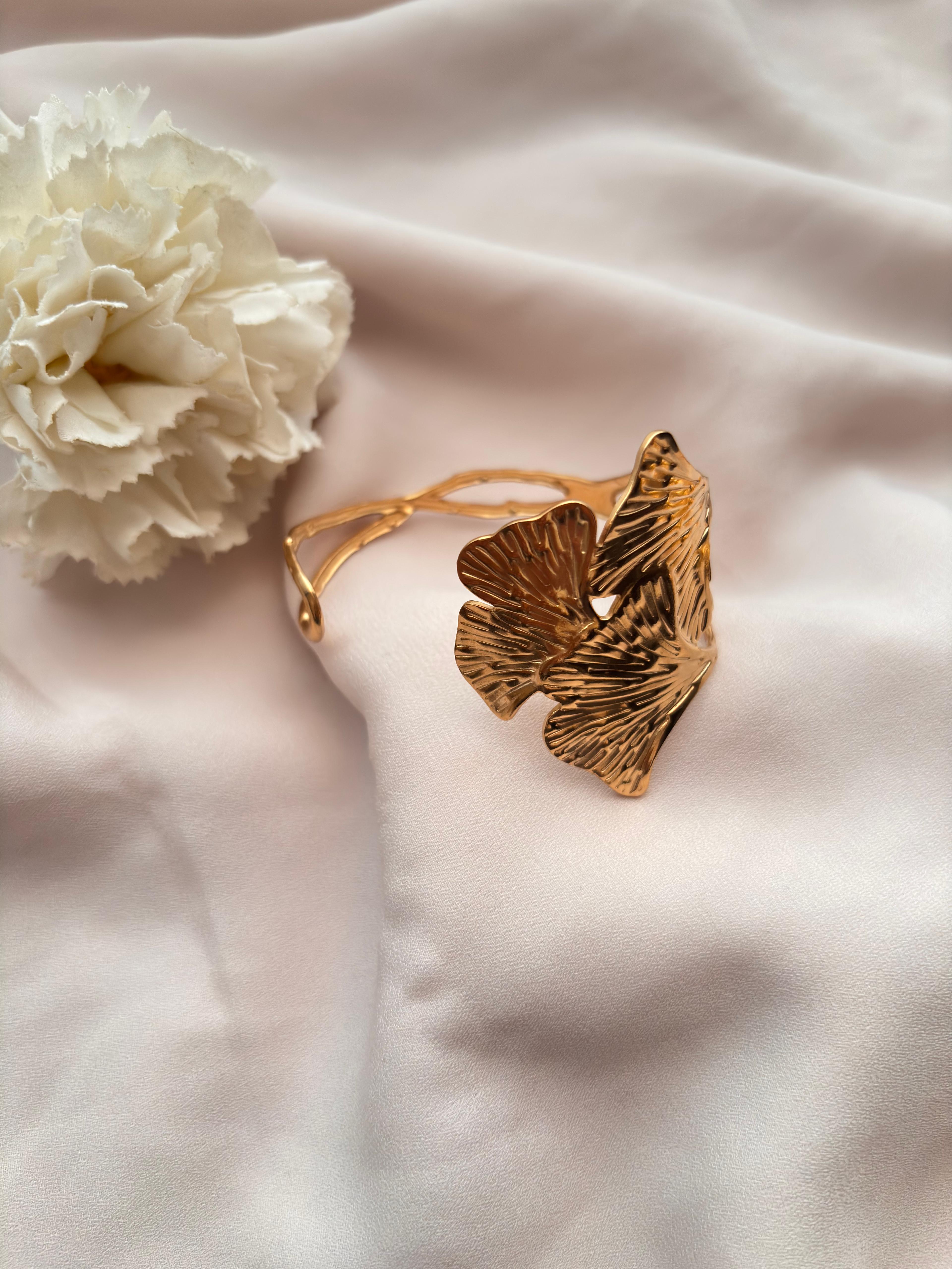 Bracelet fleur ginkgo