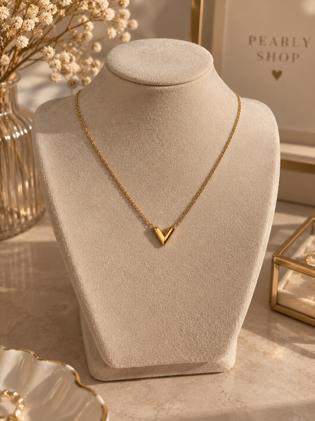 Collier V ~acier inoxydable~