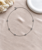 Collier à Breloque Maille Marine Argenté en Acier Inoxydable
