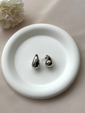 Boucles d'oreilles goutte argenté