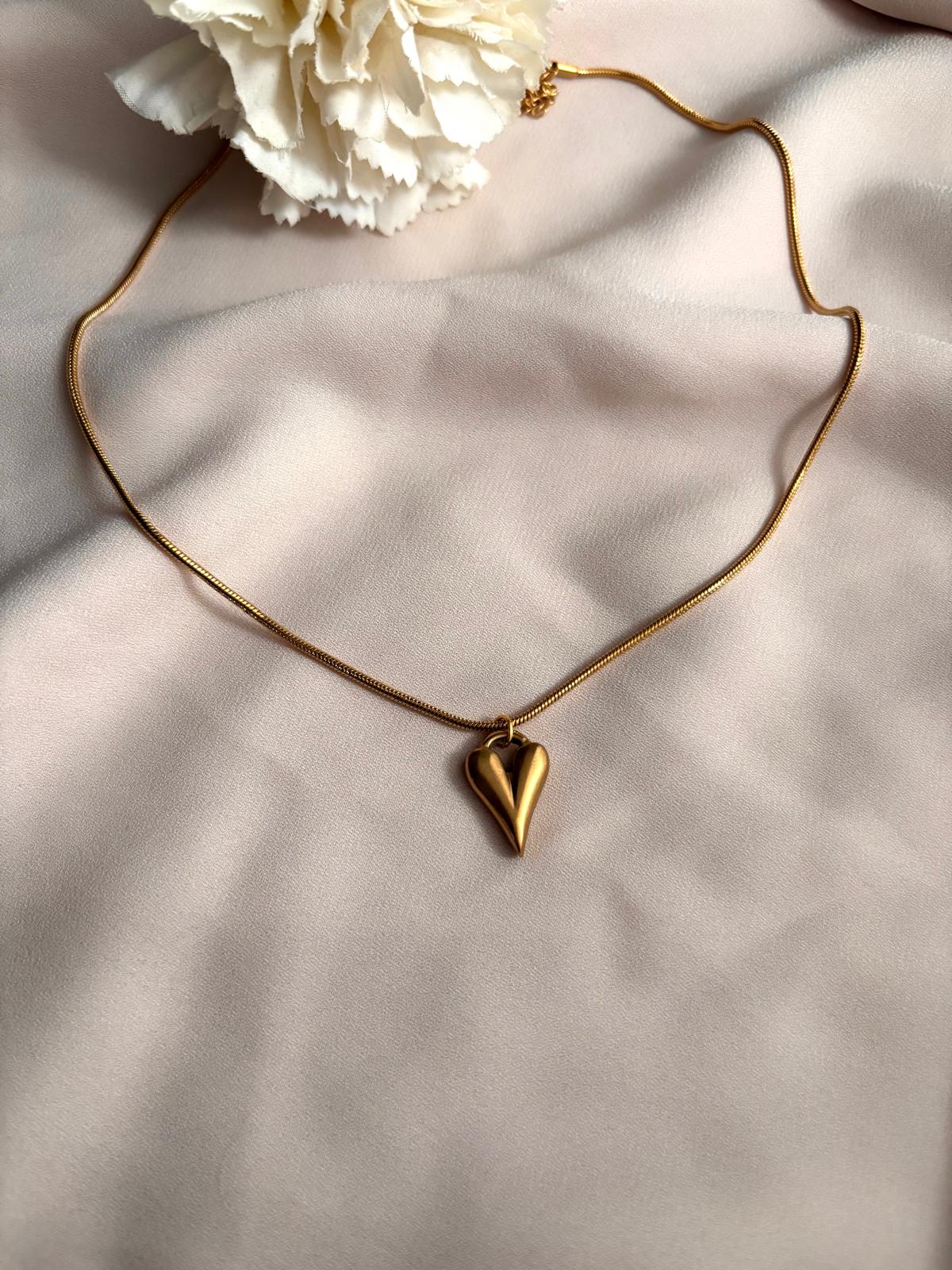 Collier pendentif cœur ~acier inoxydable~