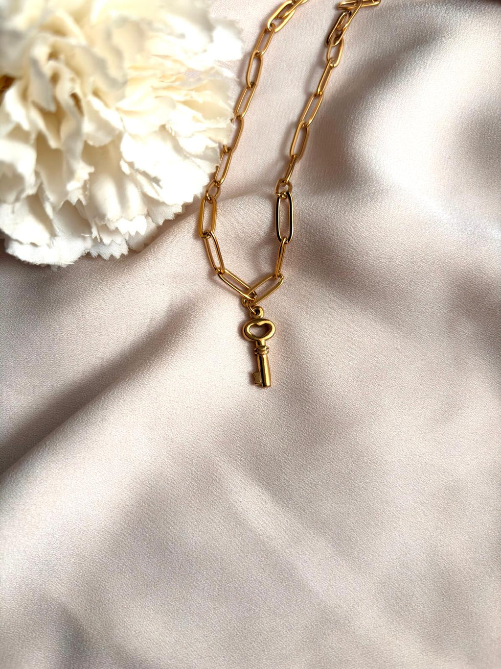 Collier pendentif clé ~acier inoxydable~