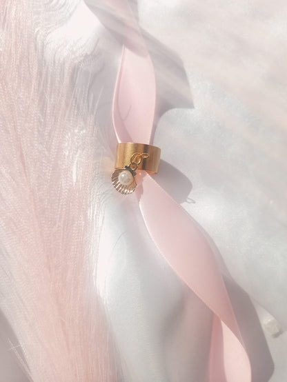 Bague breloque coquillage