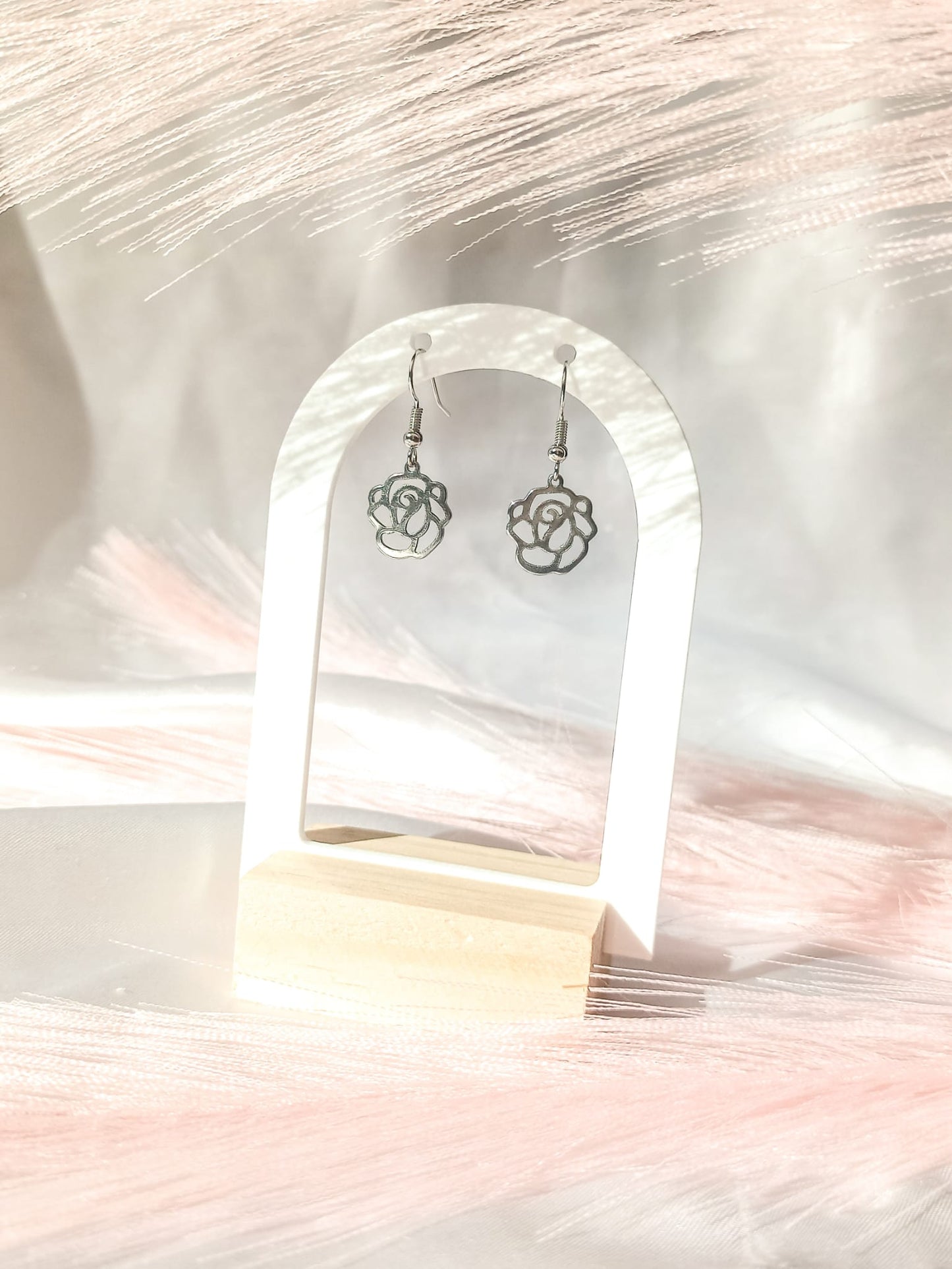 Boucles d'oreilles rose