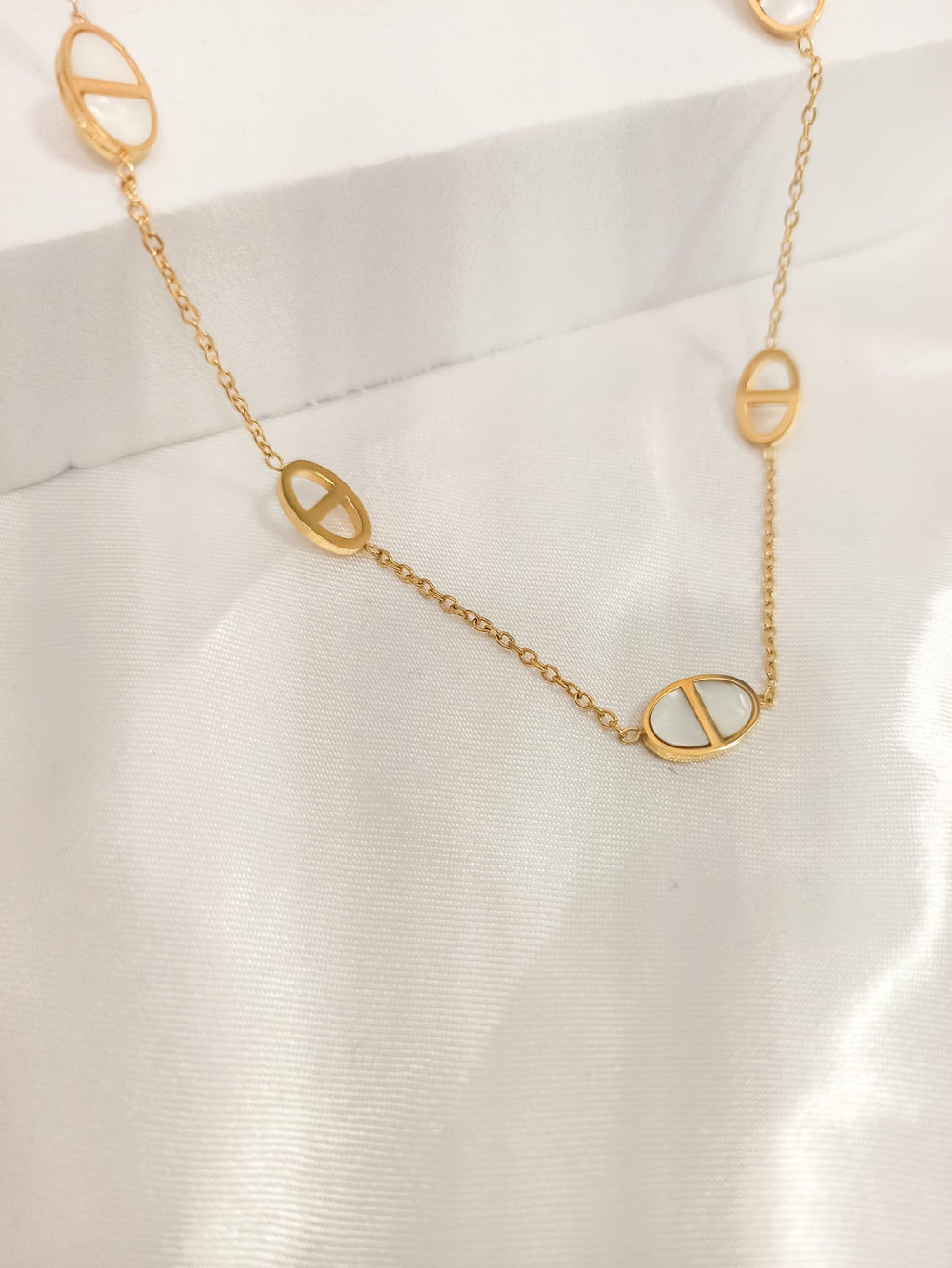 Collier à breloques maille marine ~acier inoxydable~