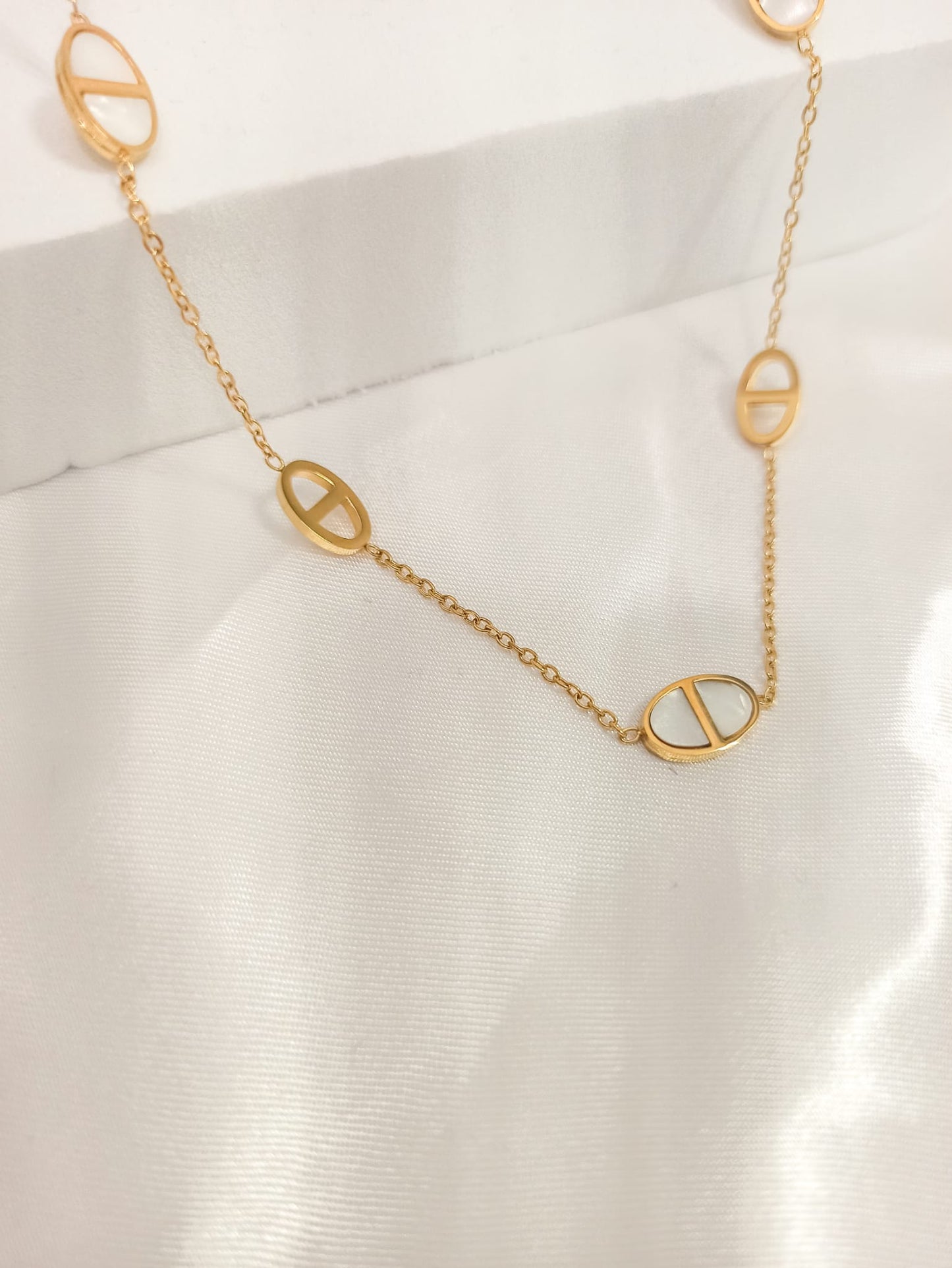 Collier à breloques maille marine ~acier inoxydable~