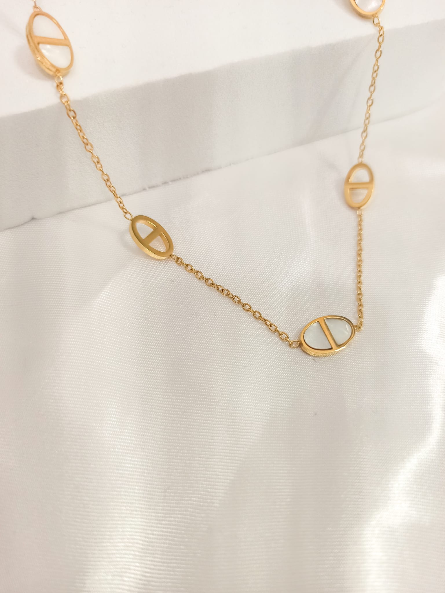 Collier à breloques maille marine ~acier inoxydable~