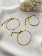 Lot de 3 bracelets ~Acier inoxydable~