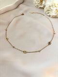 Collier maille marine et diamant ~acier inoxydable~