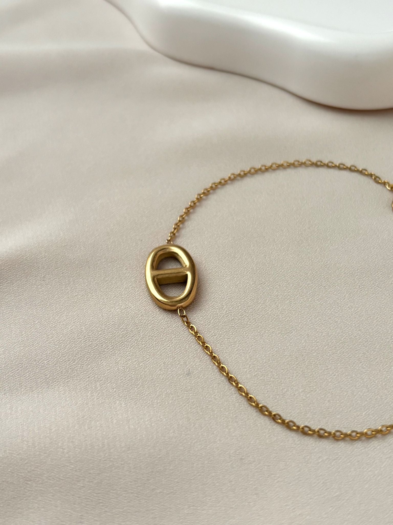 Bracelet breloque maille marine ~acier inoxydable~