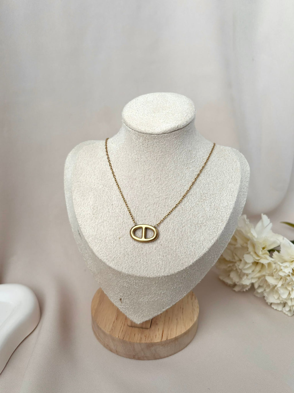 Collier pendentif maille marine ~acier inoxydable~