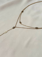 Collier Y maille marine ~acier inoxydable~