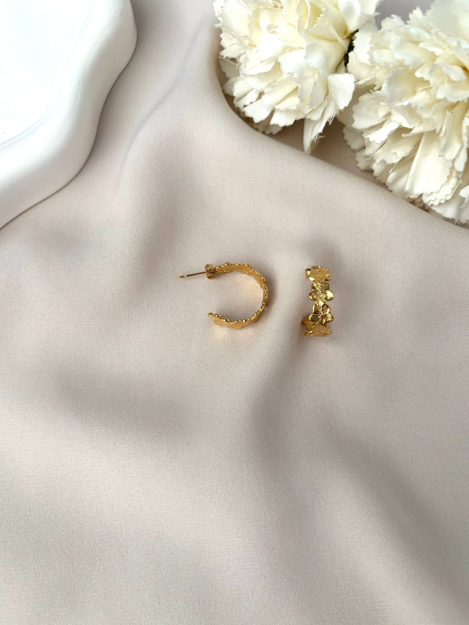 Créole petite fleur ~acier inoxydable~