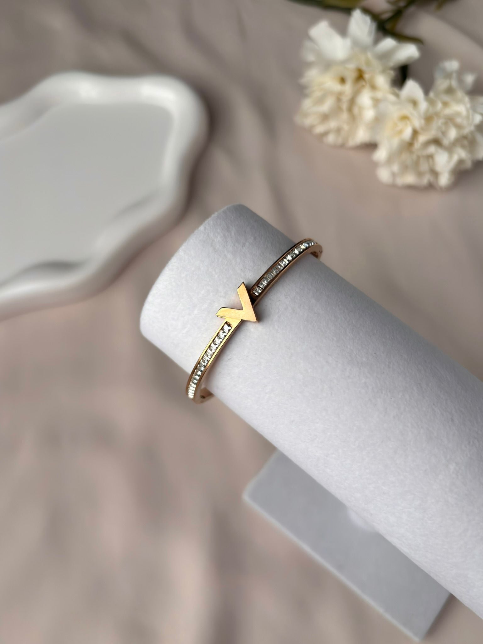 Jonc V rose gold ~acier inoxydable~