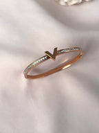 Jonc V rose gold ~acier inoxydable~