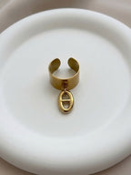 Bague breloque maille marine