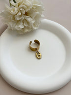 Bague breloque maille marine