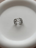 Bague maille marine argenté