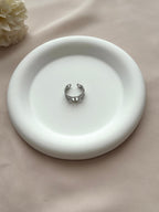 Bague maille marine argenté