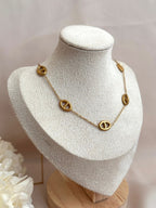 Collier Maille Marine Doré à 7 Breloques en Acier Inoxydable