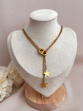 Collier Y Maille Marine Étoile en Acier Inoxydable