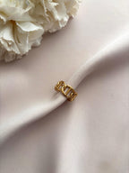 Bague Maille Marine Dorée Réglable en Acier Inoxydable