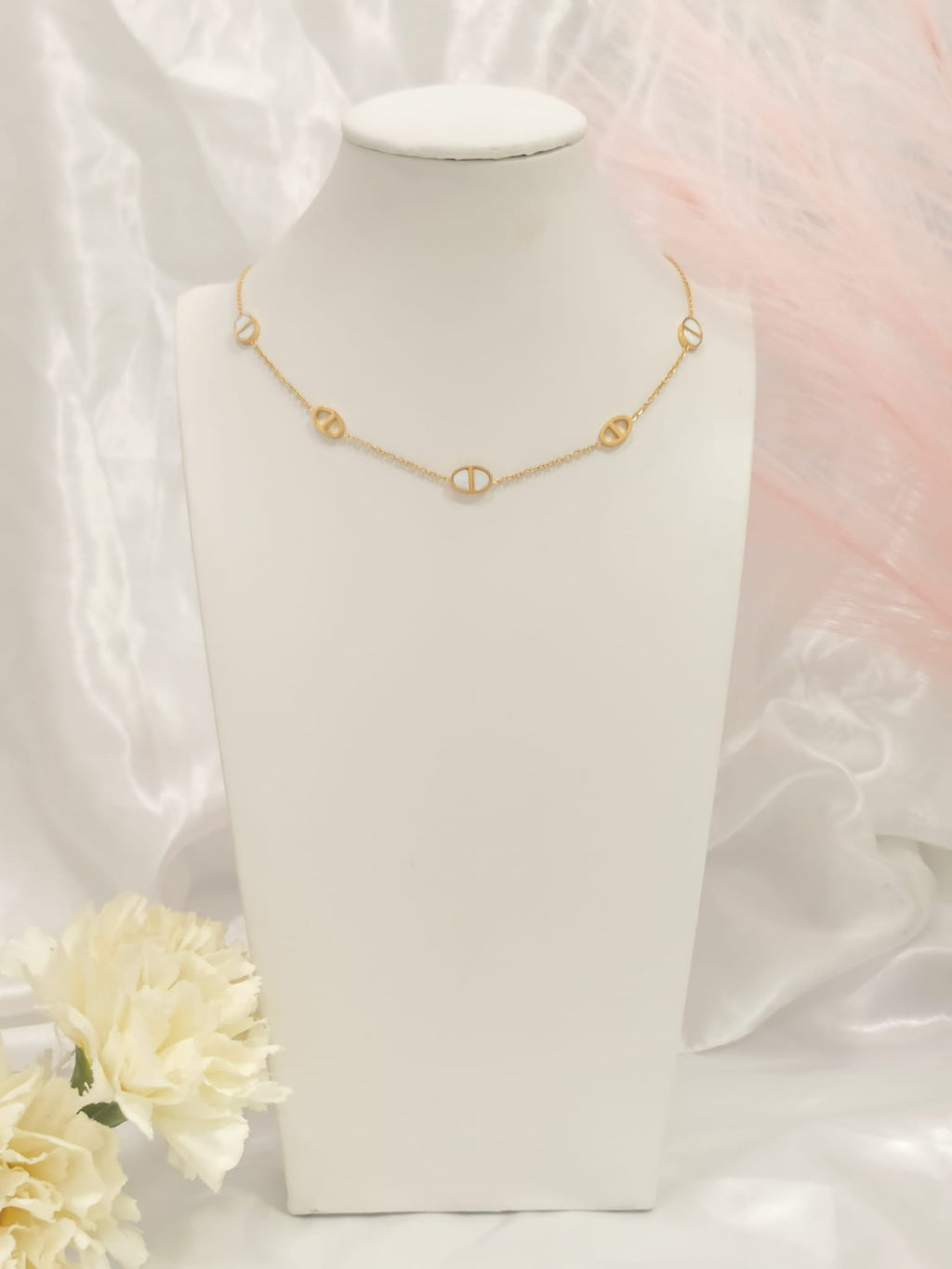 Collier à breloques maille marine ~acier inoxydable~