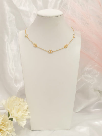 Collier à breloques maille marine ~acier inoxydable~