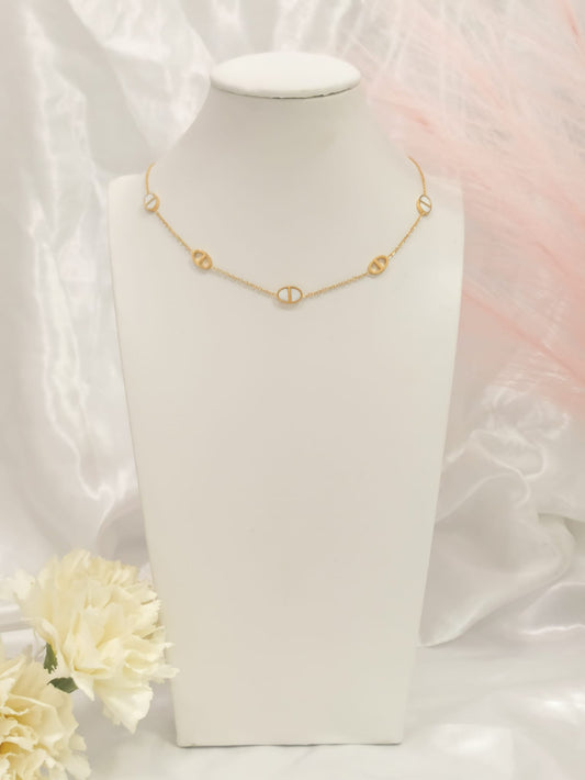 Collier à breloques maille marine ~acier inoxydable~