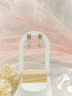 Boucles d'oreilles baroque perle d'eau douce ~acier inoxydable~