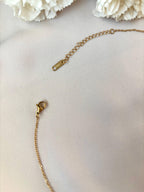 Collier maille marine et diamant ~acier inoxydable~
