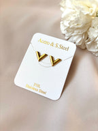 Boucles d'oreilles V ~acier inoxydable~