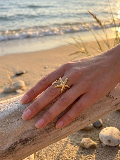Bague étoile de mer ajustable