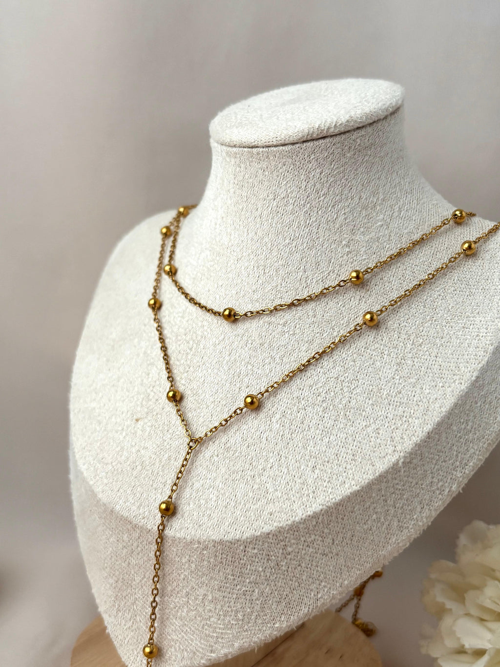 Collier Y double ~Acier inoxydable~