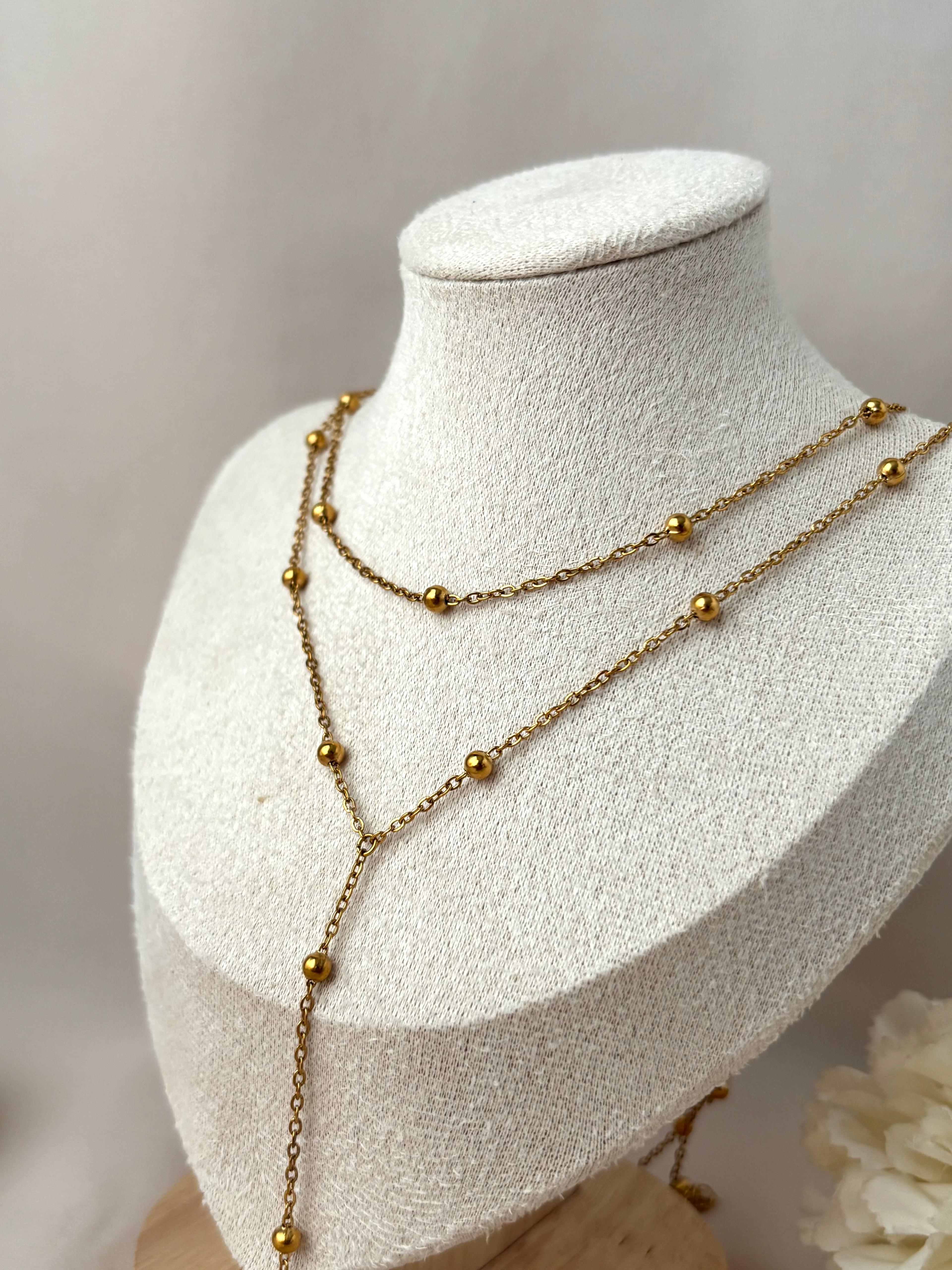 Collier Y double ~Acier inoxydable~
