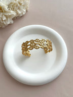 Bracelet Manchette Maille Marine Triple Rang Doré en Acier Inoxydable