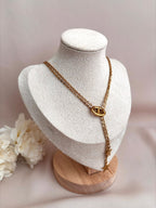 Collier Y Maille Marine Étoile en Acier Inoxydable