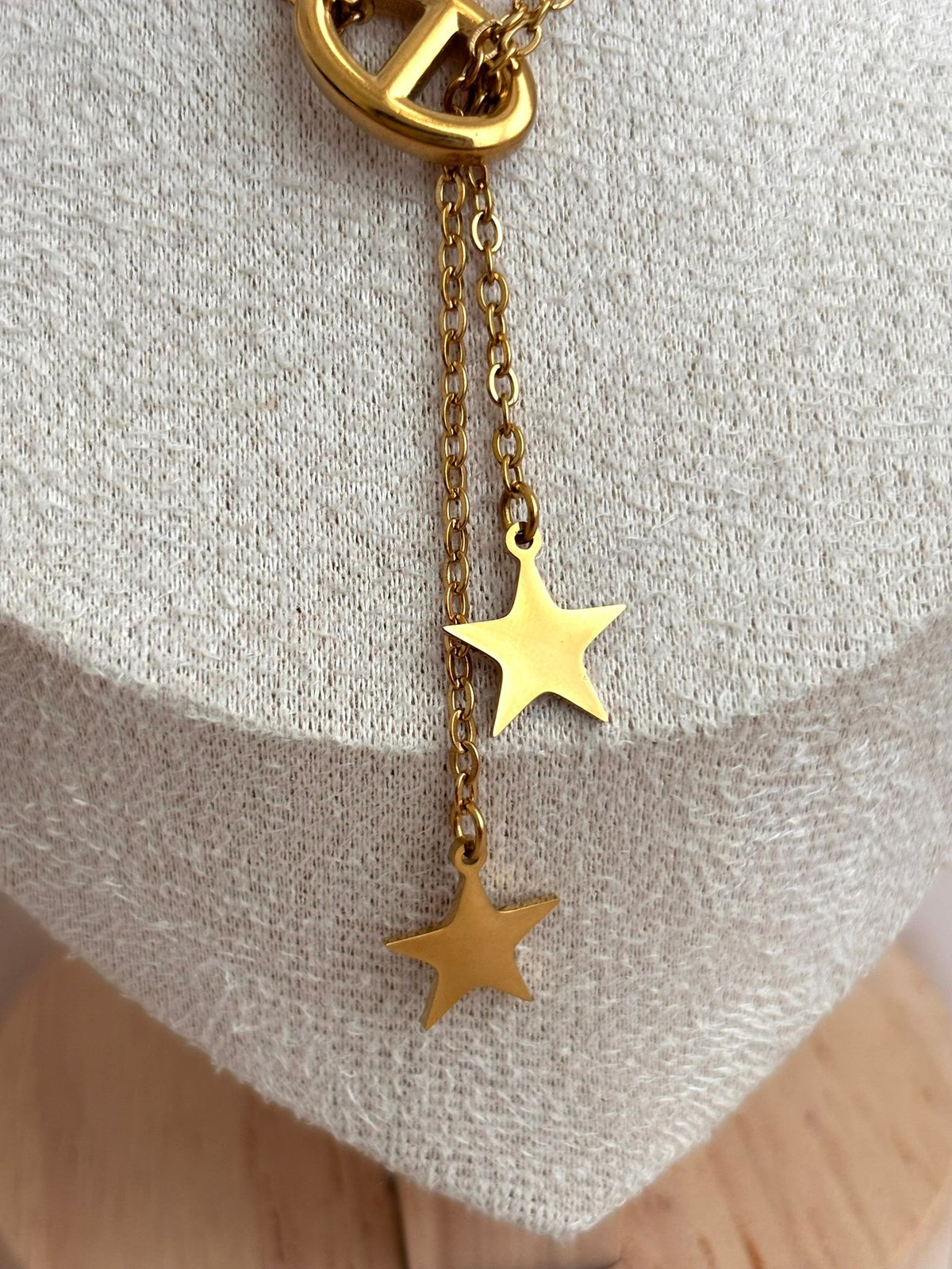 Collier Y Maille Marine Étoile en Acier Inoxydable