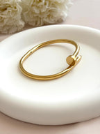 Bracelet jonc clou doré