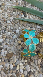Bracelet fleur émaillé blanc