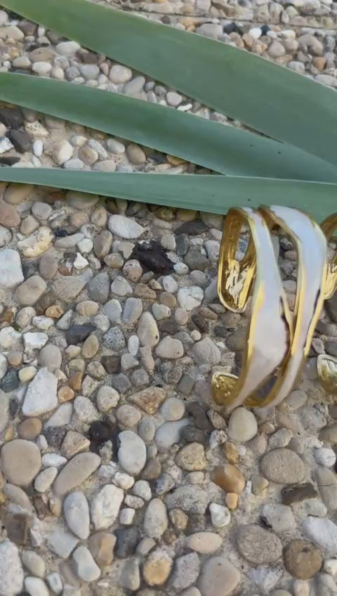Bracelet émaillé blanc
