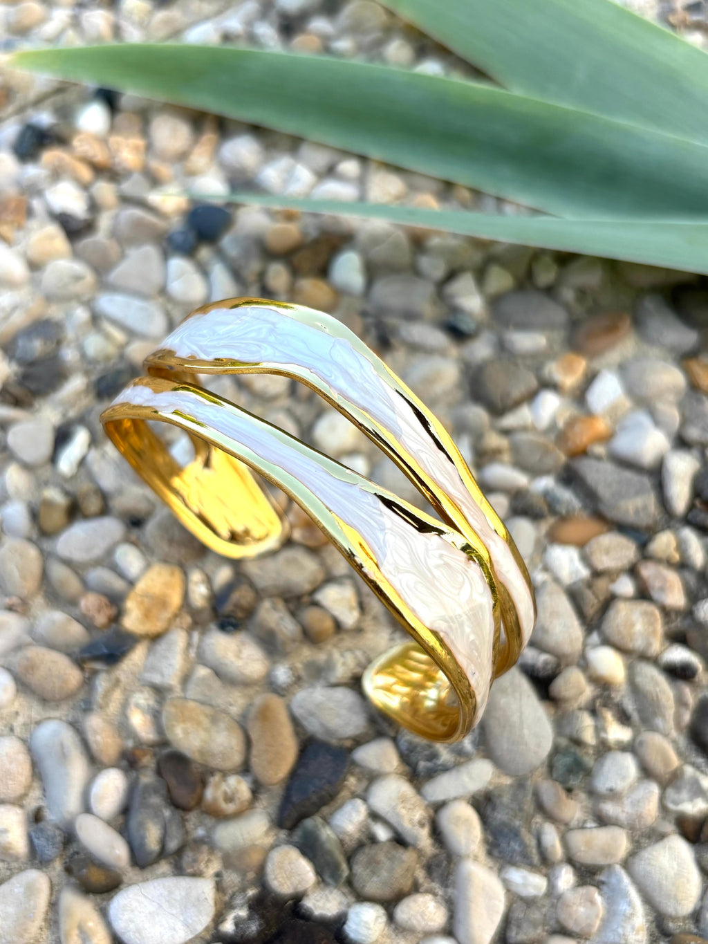 Bracelet émaillé blanc