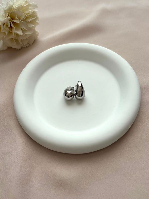 Boucles d'oreilles goutte argenté (3 tailles)