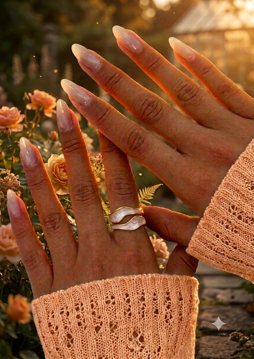 Bague émail blanche