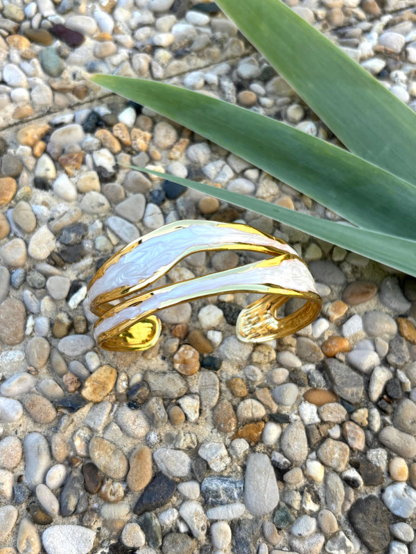 Bracelet émaillé blanc